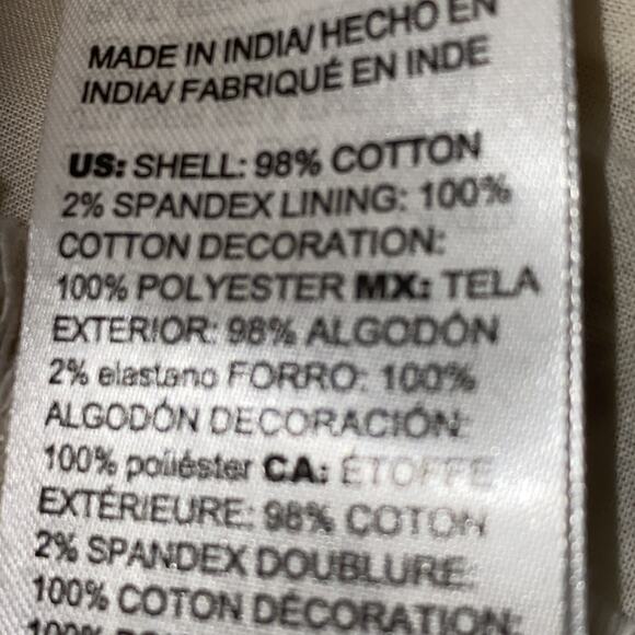 CHICO'S Beaded LEOPARD EMBROIDERED FLORAL Western DENIM JEAN Jacket 0 US 4/6 - Picture 14 of 14